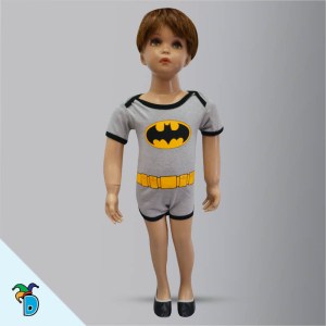 Pañalero Bat Man Gris